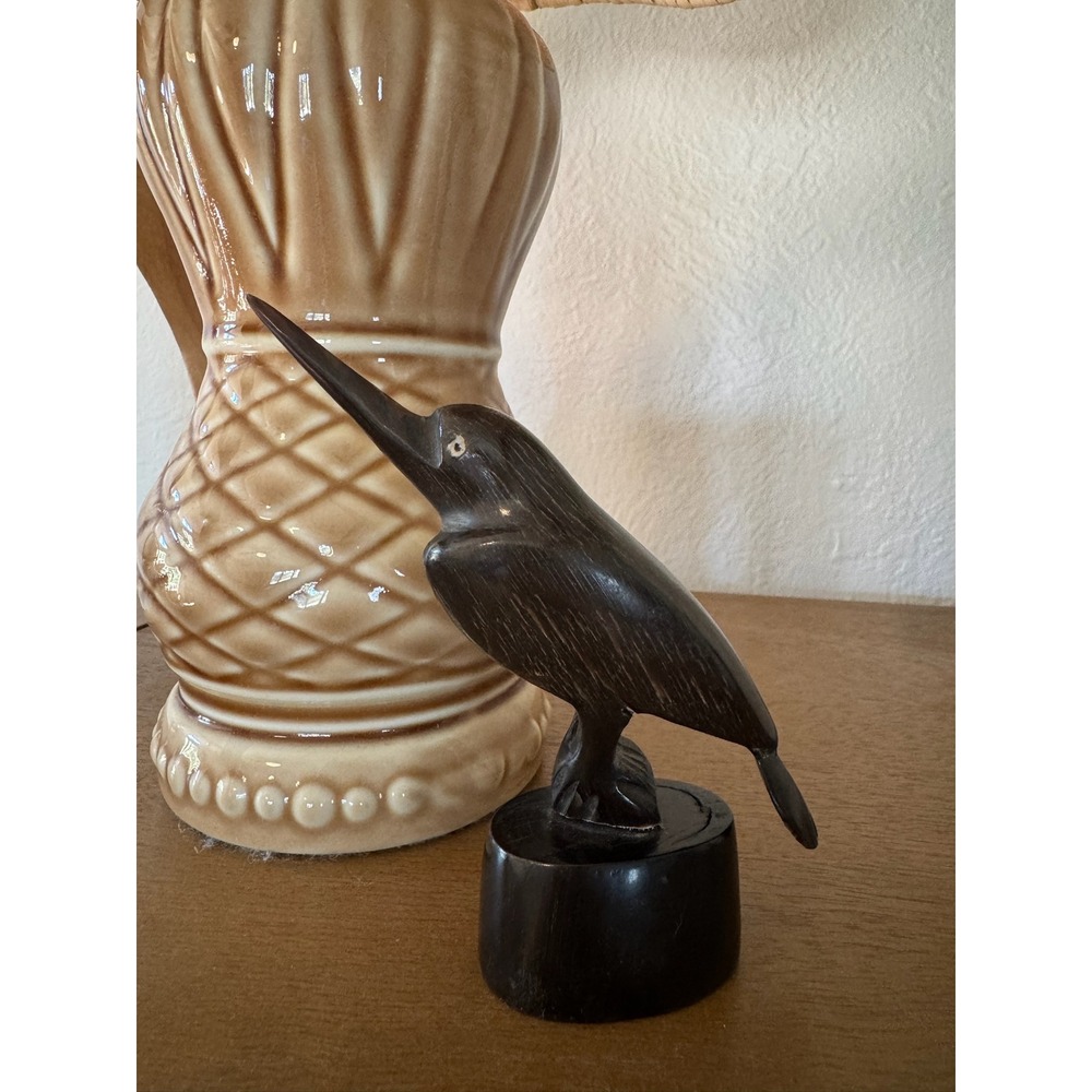 Hand Carved Horn Bird‎ Figurine, Animal Statue Sculpture, Home Decor